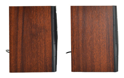 Bocinas para Computadora Perfect Choice Meridian Sonido 2.0 - Elegante Acabado de Madera - Audio Envolvente