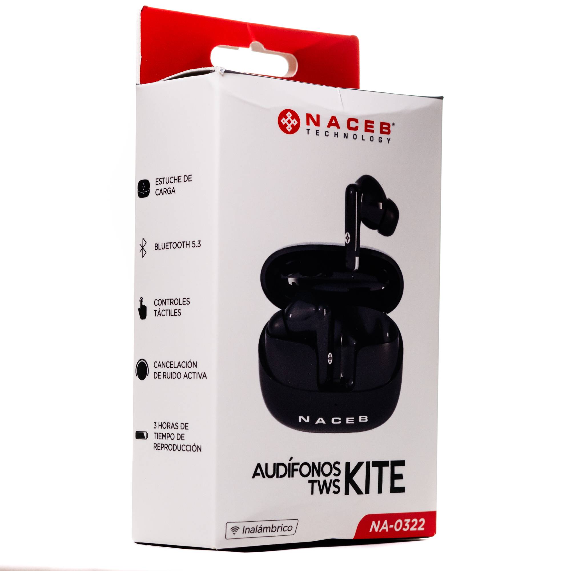 Audífonos In-Ear Bluetooth Naceb NA-0322 | Cancelación de Ruido ANC+ENC | Audio De Alta Fidelidad y Llamadas Claras