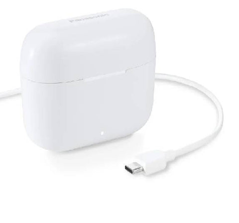 Audífonos Panasonic Bluetooth In-Ear Blancos - 26 Horas de Uso Continuo con Bajo XBS - Control Táctil Avanzado - Elegancia Pura