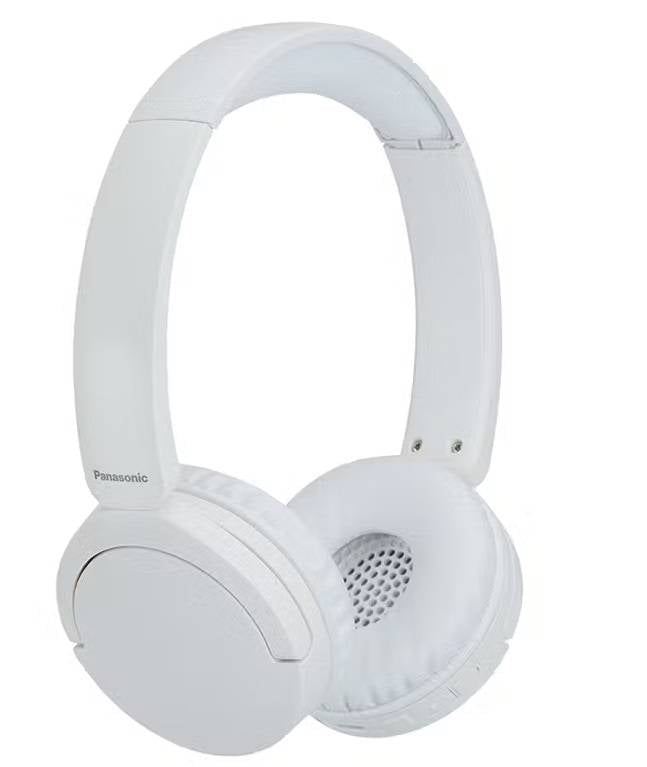 Diadema Panasonic Bluetooth Blanca - Hasta 72 Horas de Batería con Micrófono Cancelación de Ruido - Llamadas Claras sin Interrupciones - Comodidad Premium