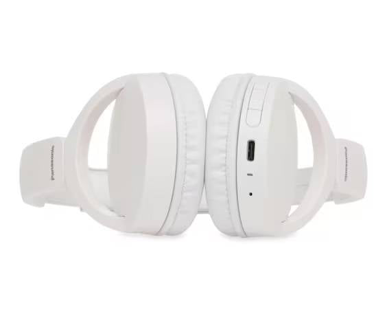 Diadema Panasonic Bluetooth Blanca - Hasta 72 Horas de Batería con Micrófono Cancelación de Ruido - Llamadas Claras sin Interrupciones - Comodidad Premium