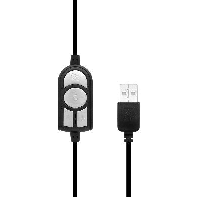 Diadema USB con Micrófono - negro/plata, Audífono, 263953, BRobotix