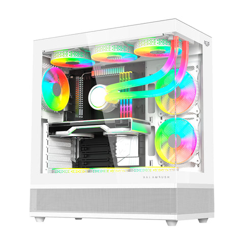 Gabinete Balam Rush Med Tor Tank 9200 Usb 3.0, 3 Ventiladores Argb, Blanco - (Br-938730)