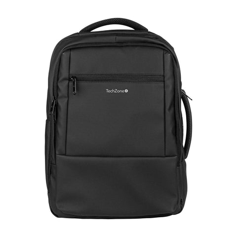 Backpack URBANBIZ TechZone 16" Negra - Material 100% Poliéster de Alta Resistencia - Garantía Limitada de por Vida - Ideal Ejecutivos