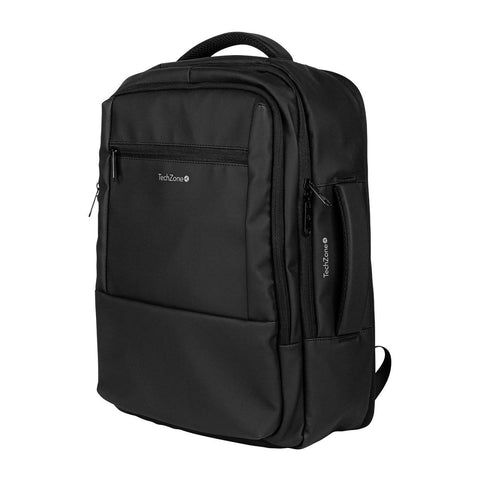 Backpack URBANBIZ TechZone 16" Negra - Material 100% Poliéster de Alta Resistencia - Garantía Limitada de por Vida - Ideal Ejecutivos