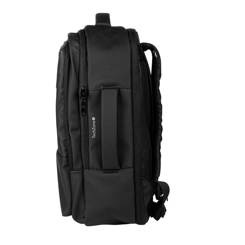 Backpack URBANBIZ TechZone 16" Negra - Material 100% Poliéster de Alta Resistencia - Garantía Limitada de por Vida - Ideal Ejecutivos