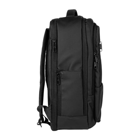 Backpack URBANBIZ TechZone 16" Negra - Material 100% Poliéster de Alta Resistencia - Garantía Limitada de por Vida - Ideal Ejecutivos