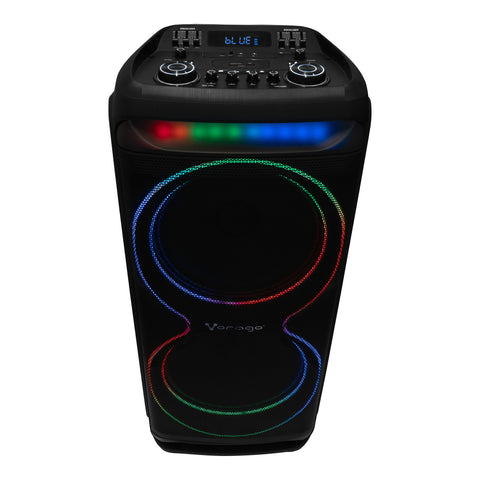 Bafle Vorago 2X15" Bt 5.3 Tws 180W Ecualizador Con Micrófono Negro - Ksp-800