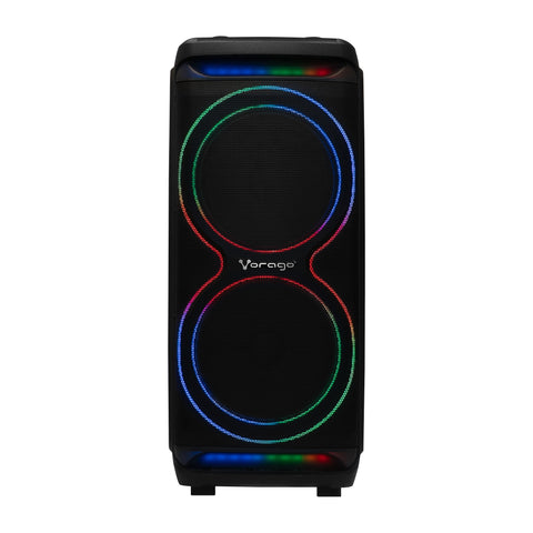 Bafle Vorago 2X15" Bt 5.3 Tws 180W Ecualizador Con Micrófono Negro - Ksp-800
