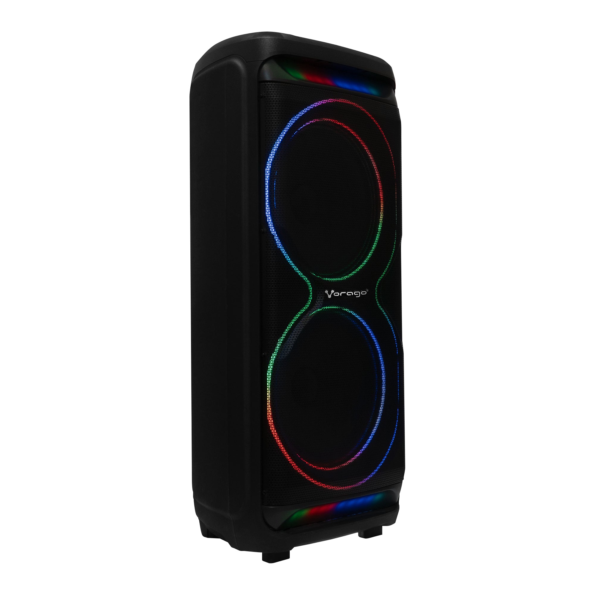 Bafle Vorago 2X15" Bt 5.3 Tws 180W Ecualizador Con Micrófono Negro - Ksp-800