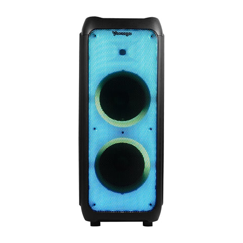Bafle Vorago Bluetooth Usb, Tf, Doble 10", 80W-Rms, Tws, Microfono Inalambrico, Rgb, Ksp-600