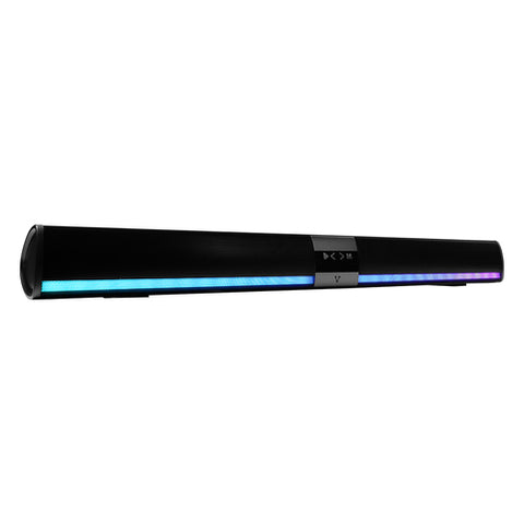 Barra De Sonido Vorago Bt, Tf, Aux 3.5Mm, Usb, Coaxial, Rgb, Usb Tipo C 2X5W Bsp-450