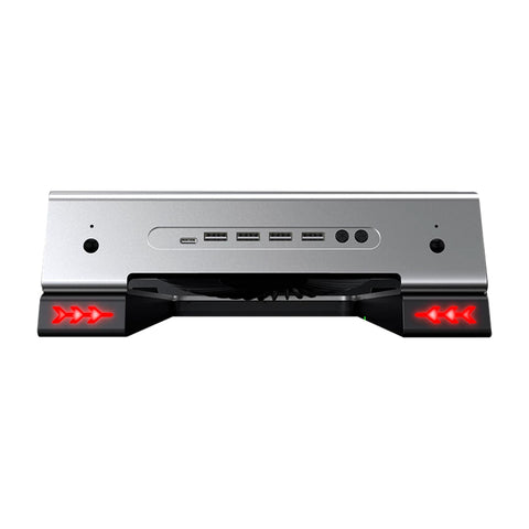 Base Enfriadora Acteck Ex Be650 Para Laptop,  Ventilador + Hub, Rgb, Color Negro (Ac-936156)
