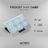 Base Enfriadora Acteck Froost Max B480 Para Laptop, 6 Ventiladores, Negro (Ac-936163)