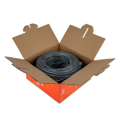 Bobina Qian 100 Mts, Utp Cat5E, Interior, Color Gris,  24 Awg,  QHR-CAT5E-10