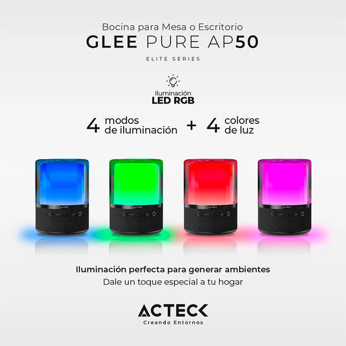 Bocina Acteck Glee Pure Ap50 Bt 40W Bateria Recargable Negro (AC-9364089)