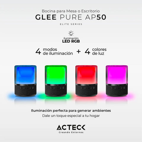 Bocina Acteck Glee Pure Ap50 Bt 40W Bateria Recargable Negro (AC-9364089)