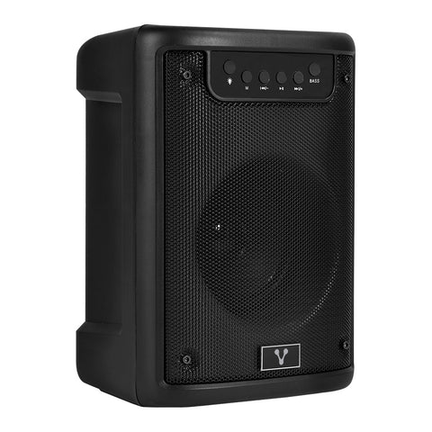 Bocina Karaoke Bafle Vorago Ksp-205  4 Pulgadas Rgb Hasta 4 Hrs De Musica Micro Sd Tws Usb 3.5 Mm
