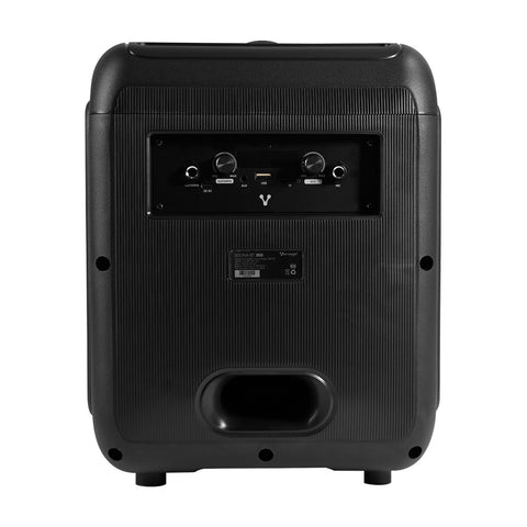 Bocina Karaoke Bluetooth Vorago Ksp-350 Rgb 8" Micrófono Inalámbrico Microsd Usb-A 3.5Mm Negro