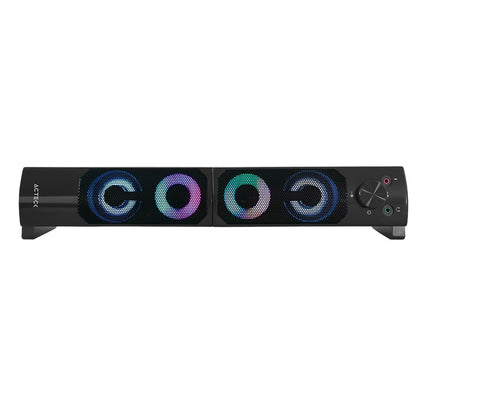 Bocinas 2.0 Acteck Brick AS450, USB A 6 W, Conexión 3.5 Negro (AC-935258)