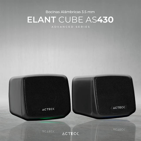 Bocinas 2.0 Acteck Cube As430, Usb A 6W, Conexión 3.5MM, Color Negro - (AC-935265)