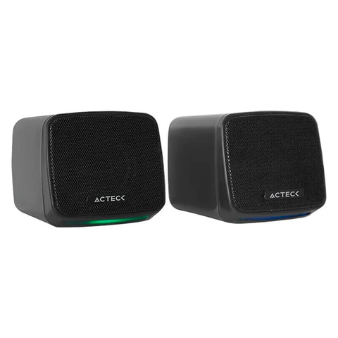 Bocinas 2.0 Acteck Cube As430, Usb A 6W, Conexión 3.5MM, Color Negro - (AC-935265)