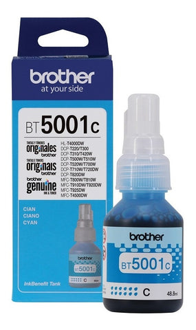 Botella De Tinta Brother Bt5001c Cyan 5,000 Paginas
