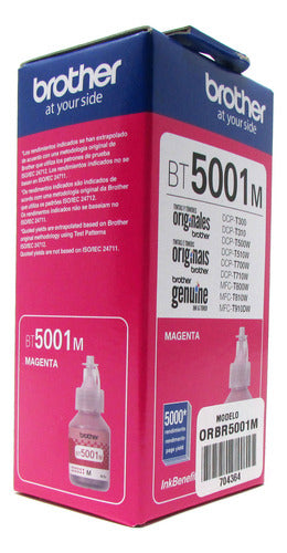 Botella De Tinta Brother Bt5001m Magenta 5,000 Paginas