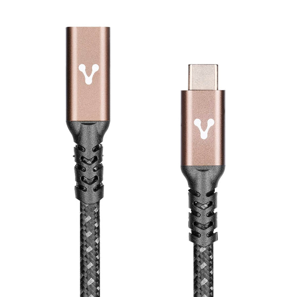 Cable Extensión Vorago Tipo C Hembra-Tipo C Macho 1 M 100 W Negro (Cab-127)