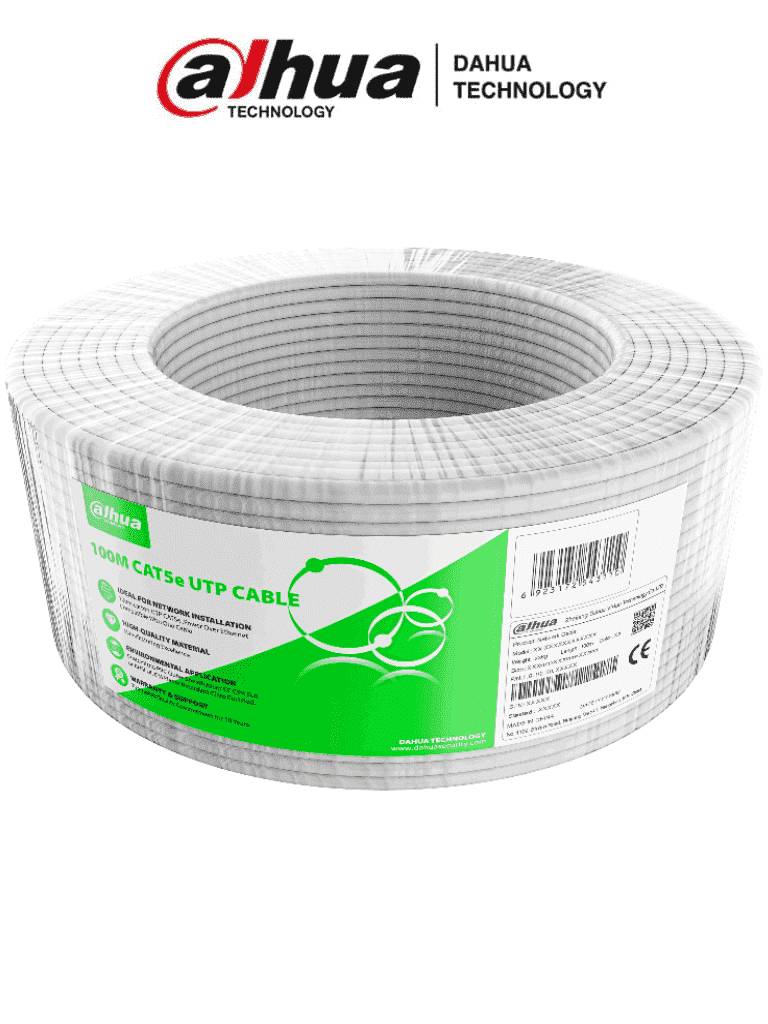 Bobina de 100 Metros de Cable UTP Cat 5e/ CCA/Color Blanco/ Uso Interior/ Cubierta de FR-PVC (ROHS compliant) NB -