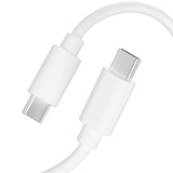 Cable Tipo C a Tipo C - color blanco. 1 metro de largo. Alta resistencia de materiales y carga rápida DB-G-CCB