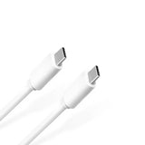 Cable Tipo C a Tipo C - color blanco. 1 metro de largo. Alta resistencia de materiales y carga rápida DB-G-CCB