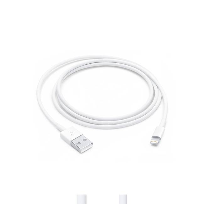 Cable USB A a LIGHTNING - color blanco. 1 metro de largo. Alta resistencia de materiales y carga rápida DB-G-USBLB