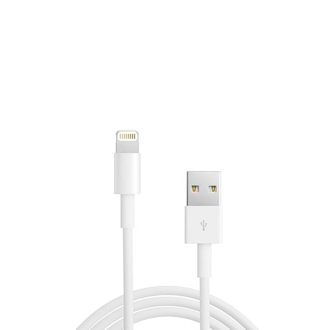 Cable USB A a LIGHTNING - color blanco. 1 metro de largo. Alta resistencia de materiales y carga rápida DB-G-USBLB