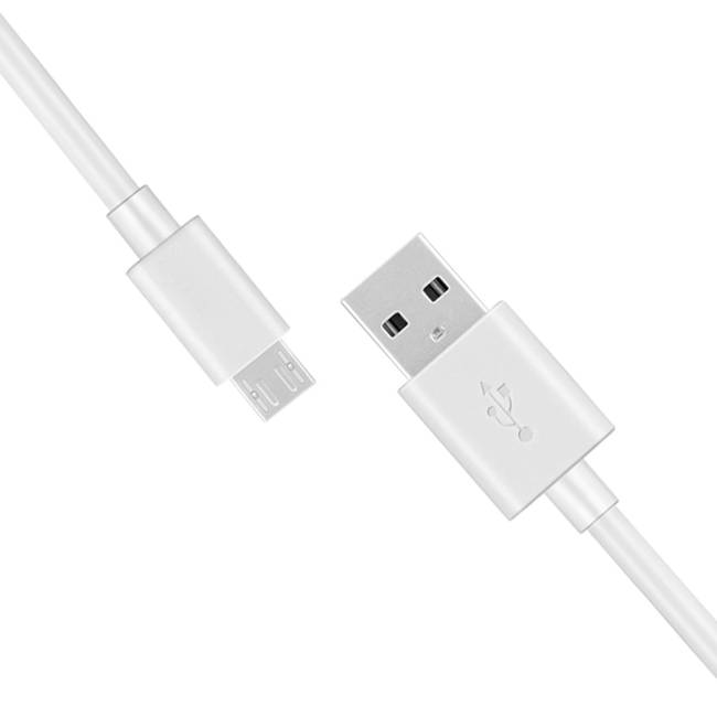 Cable USB A a MICRO USB V8 - color blanco. 1 metro de largo. Alta resistencia de materiales y carga rápida DB-G-USBMB