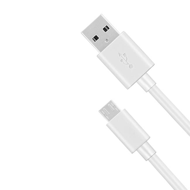 Cable USB A a MICRO USB V8 - color blanco. 1 metro de largo. Alta resistencia de materiales y carga rápida DB-G-USBMB