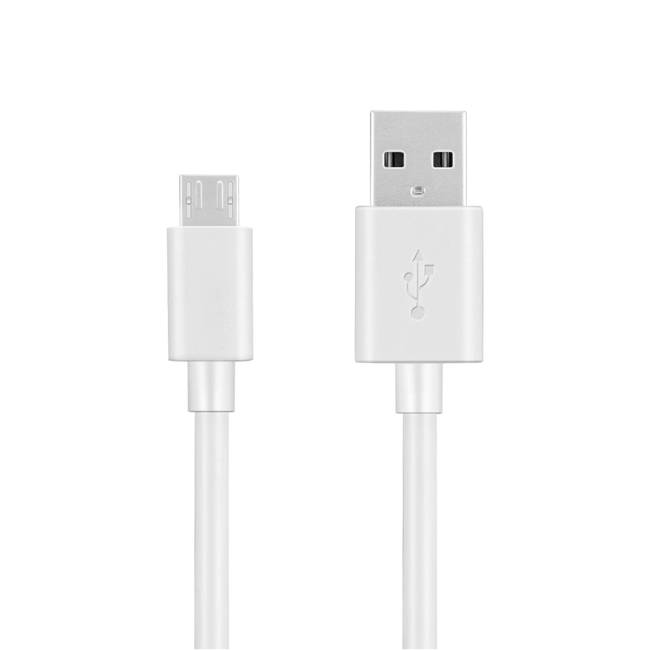 Cable USB A a MICRO USB V8 - color blanco. 1 metro de largo. Alta resistencia de materiales y carga rápida DB-G-USBMB