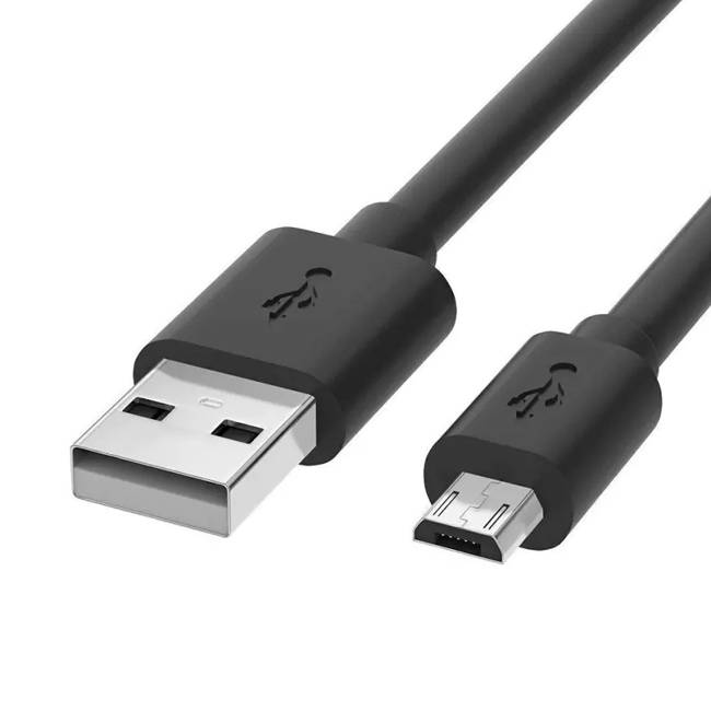 Cable USB A a MICRO USB V8 - color negro. 1 metro de largo. Alta resistencia de materiales y carga rápida DB-G-USBMN