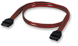 Cable de datos SATA - 7 pines macho a macho, 50 cm, Rojo - 340700 