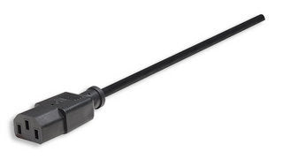 Cable de alimentación estándar para PC MANHATTAN - Macho/Hembra 1, 8 m, Negro.