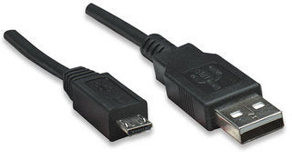 Cable USB A a Micro-B de Alta Velocidad - 1.8m color negro. - 307178