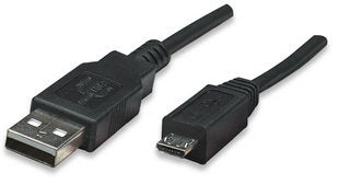 Cable USB A a Micro-B de Alta Velocidad - 1.8m color negro. - 307178