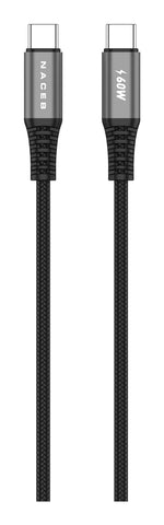 Cable Tipo-C Naceb AC 60W 1M Carga Rápida y Transmisión de Datos
