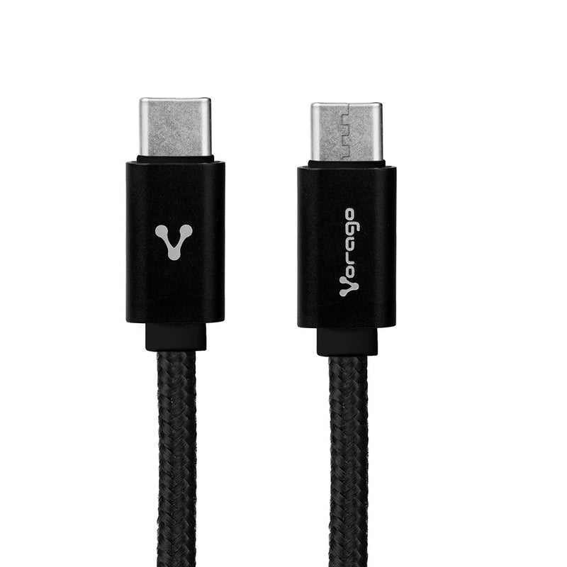 Cable  VORAGO CAB-124-BK - USB C, USB C, Macho/Macho, 1 m, Negro