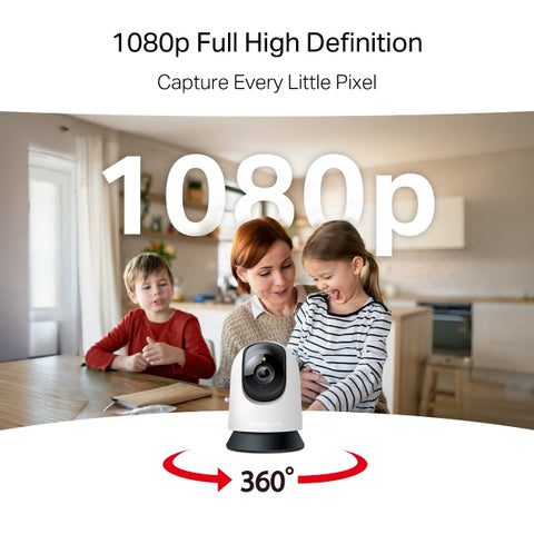 Cámara WiFi Pan/Tilt Mercusys MC200 - Movimiento Robotizado y Monitoreo Móvil - Vigilancia Interior Inteligente - Nuevo