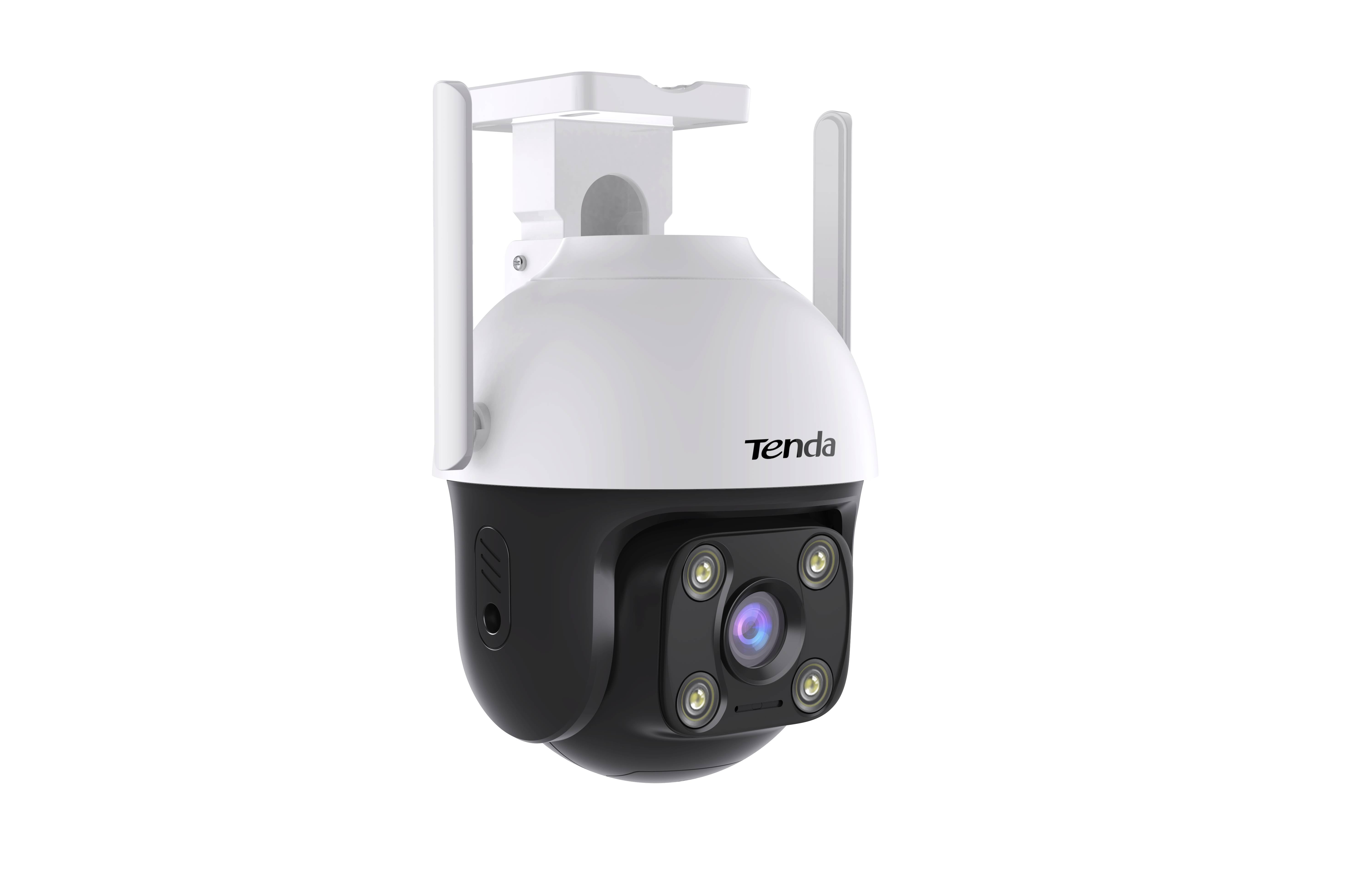 Cámara de Vigilancia Exterior TENDA CH7 - Cobertura Visual 360° con Visión Nocturna a Color - Detección Humana Avanzada - Máxima Seguridad