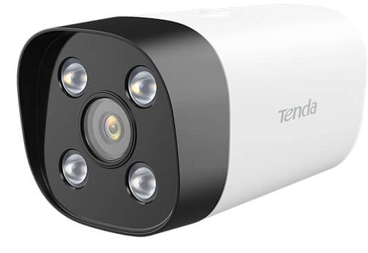 Cámara Bala PoE TENDA 4MP Ultra HD - Conexión de Red Eléctrica Directa y App - Ideal para Interiores y Exteriores - Instalación Profesional