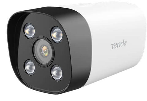 Cámara Bala PoE TENDA 4MP Ultra HD - Conexión de Red Eléctrica Directa y App - Ideal para Interiores y Exteriores - Instalación Profesional