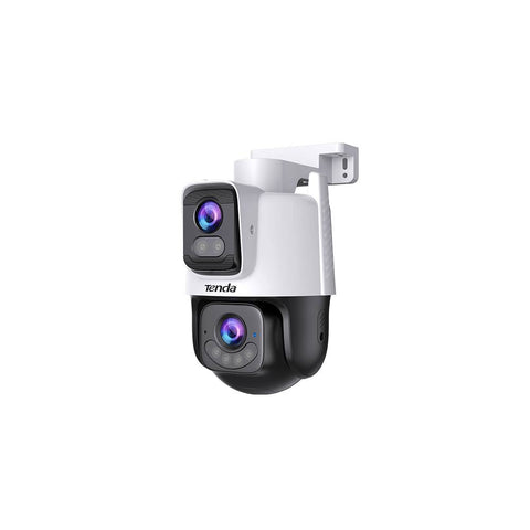 Cámara de Seguridad Doble Lente TENDA 3MP+3MP - Monitoreo Simultáneo de Dos Áreas - Reduce Eficazmente Puntos Ciegos - Cobertura Inteligente