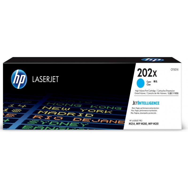 Toner Hp 202X Cyan Alto Rendimiento Para M254, M280, M281 Cf501X